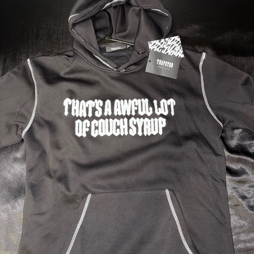 TRAPSTAR X COUGH SYRUP HOODIE - BLACK